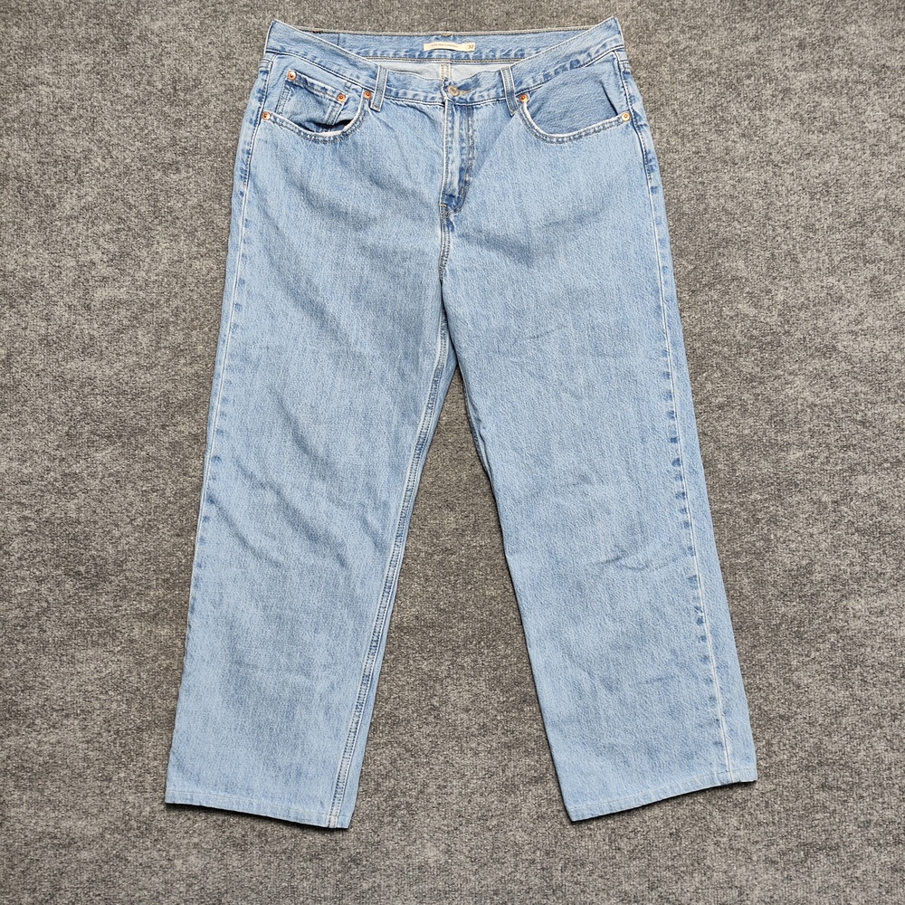Levis Low Pro Straight Jeans Mens 32x30 Light Wash Blue Straight Denim Pants